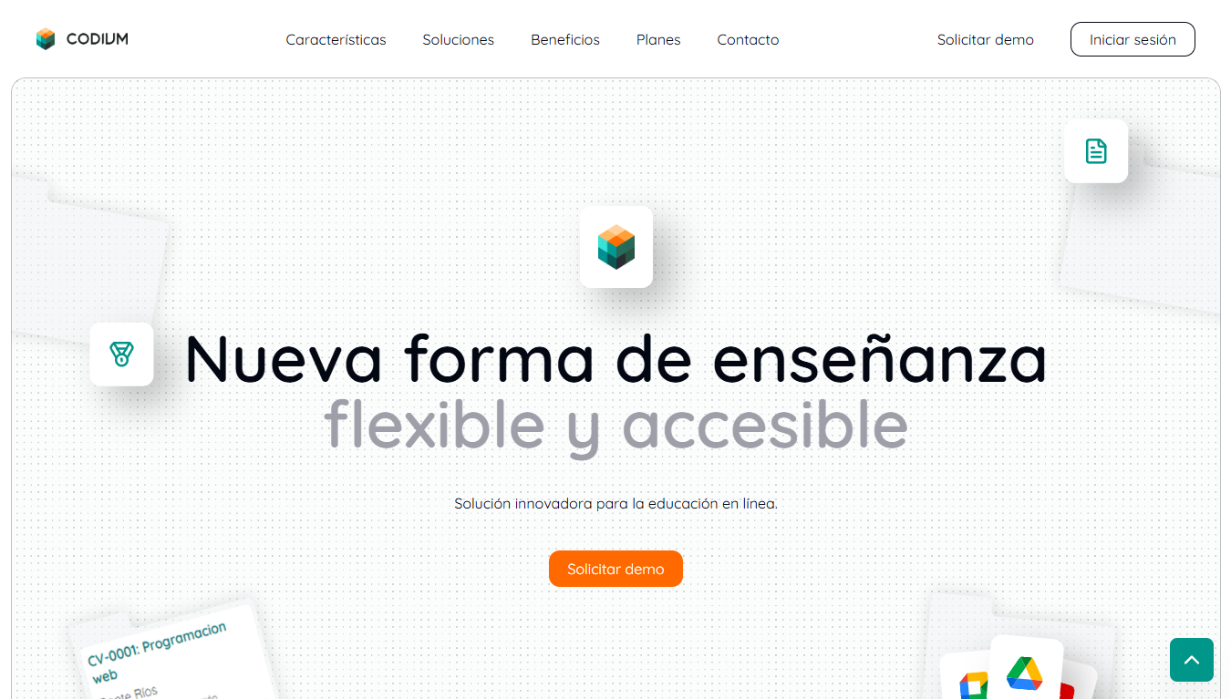 Sitio Web Codium Platform
