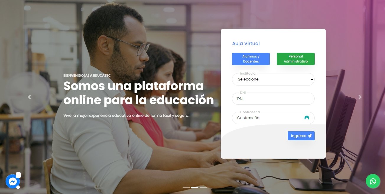 Aplicación Web Educatec